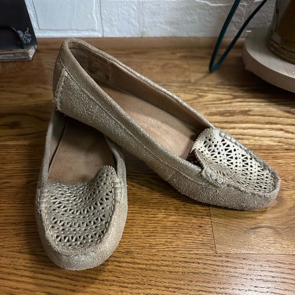 UGG Metallic Beige Moccasins for Women